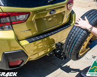 Mirack Universal Tow Hitch Mounted Tilting Spare Wheel Carrier on a Subaru XV AWD