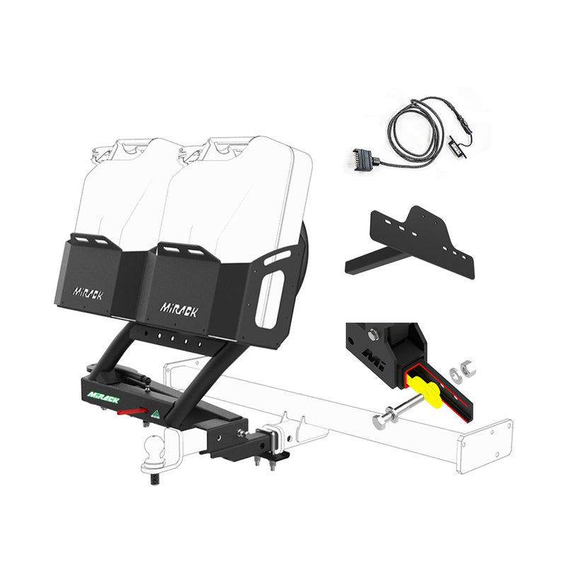 Load image into Gallery viewer, MIRACK GEN4 SWINGING SPARE WHEEL CARRIER | DUAL FUEL BUNDLE