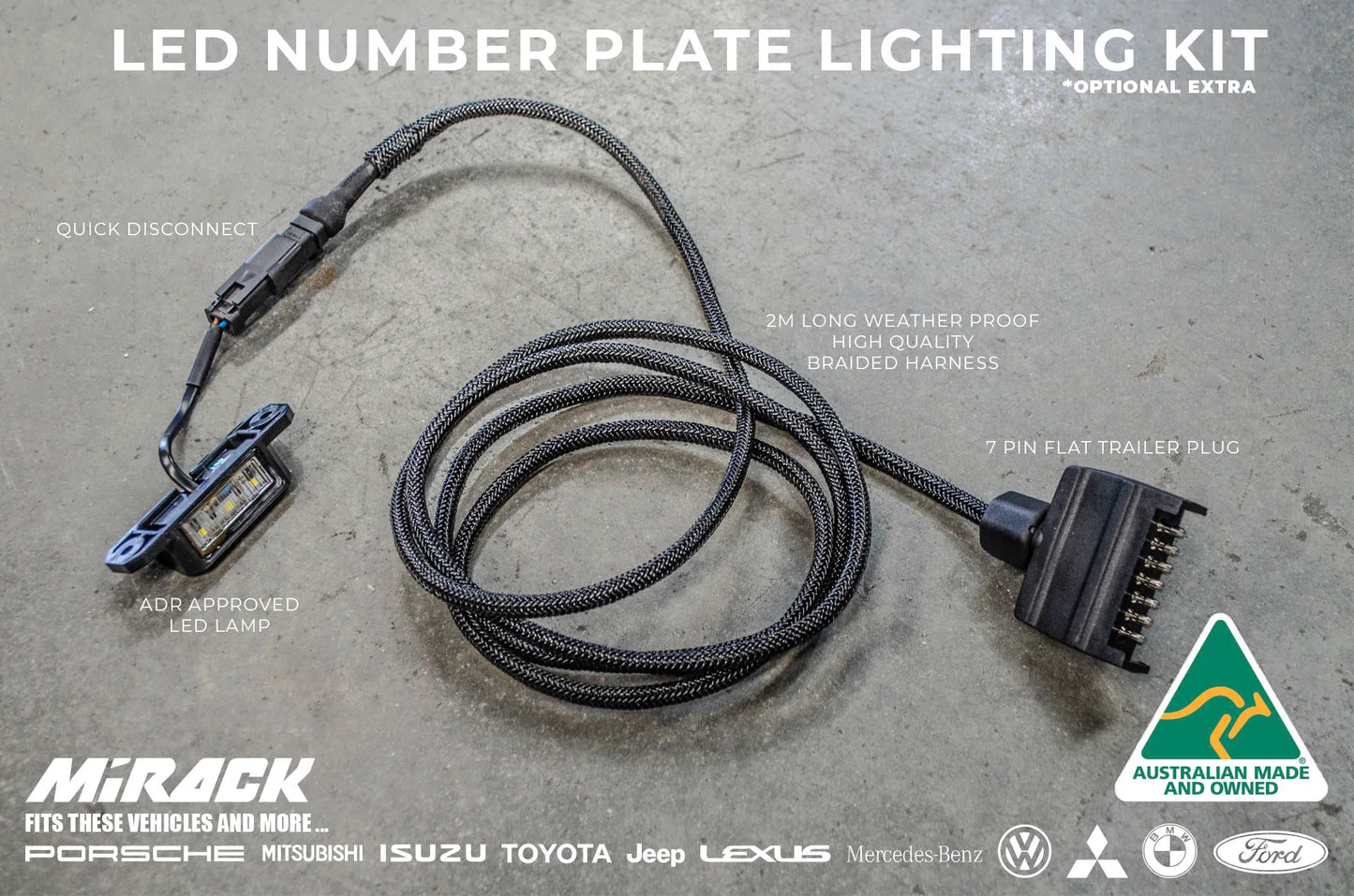 ADR-approved LED trailer lighting kit: Conquer any road with bright illumination and a 2m weatherproof harness.