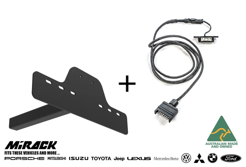 Load image into Gallery viewer, Upgrade your vehicle: Combine a stylish license plate relocator with bright LED light