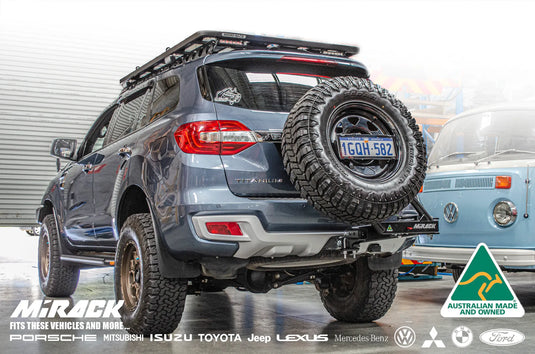 Ford Everest Titanium with Tow Hitch Spare Wheel Carrier and License Plate Holder