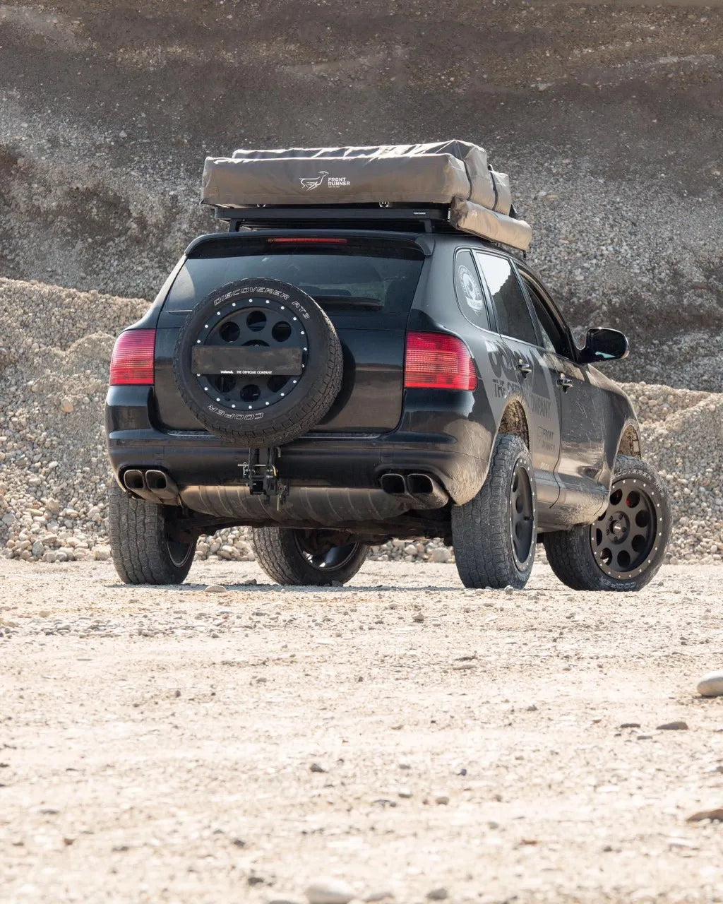 Premium off-roading essentials: Mirack equips the Porsche Cayenne with a sleek spare wheel carrier